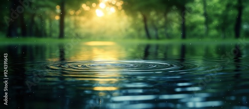 Water Ripples in a Forest Setting