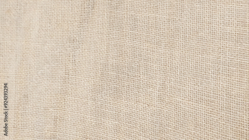 Sackcloth or burlap texture. Closeup of natural sackcloth, canvas, fabric, jute, pattern for background