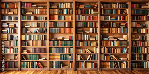 arrangement with books stack indoors