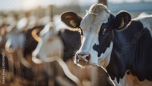 A Close Encounter with a Charming Dairy Cow: Explore the Intriguing Expressions and Unique Features of This Lovely Animal in a Serene Farm Setting