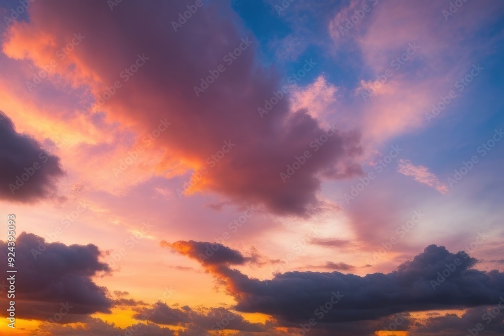 Cloudy sky at the sunset Cloudy sky at the sunset