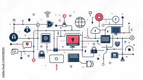 Abstract Technology Network Diagram.