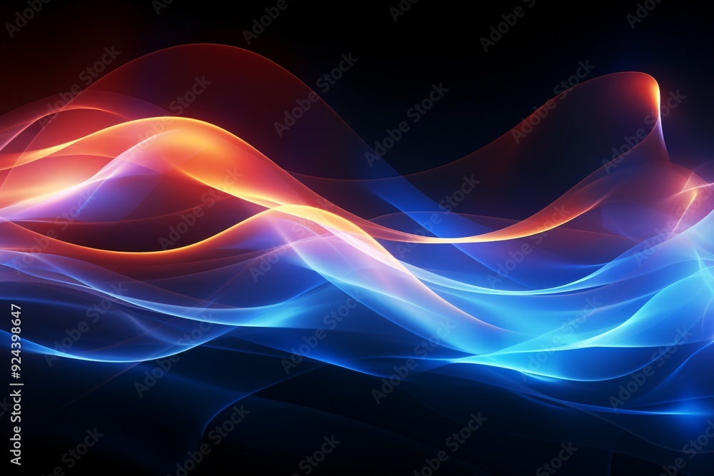 Energy Light Lines Flow Background, Neon Light Lines Flow Wallpaper, Abstract Neon Wallpaper, Neon Background, colorful curvy shape glowing Wallpaper, Technology Background, AI Generative
