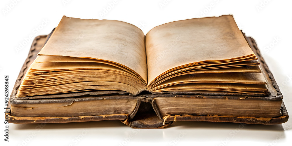 Naklejka premium old open book empty pages