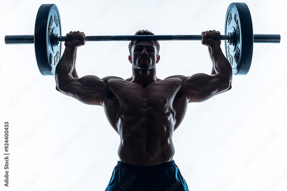 A strong individual lifts weights in a bright gym, showcasing impressive strength and determination during a workout session A strong individual lifts weights in a bright gym, showcasing impressive strength and determination during a workout session