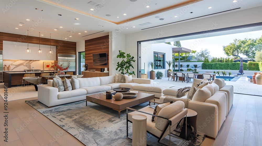 Accent pieces and a simple backdrop are typical to modern luxury home designs