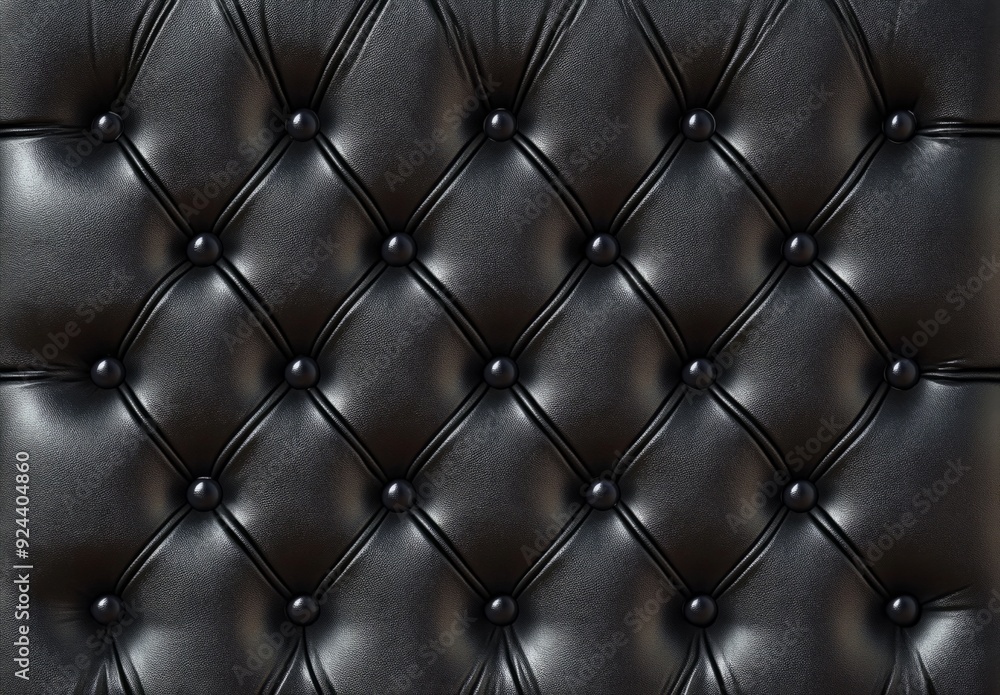 Black leather background with the texture of a chesterfield Black leather background with the texture of a chesterfield