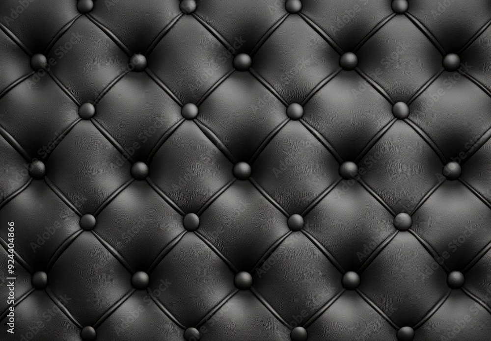 Black leather background with the texture of a chesterfield Black leather background with the texture of a chesterfield