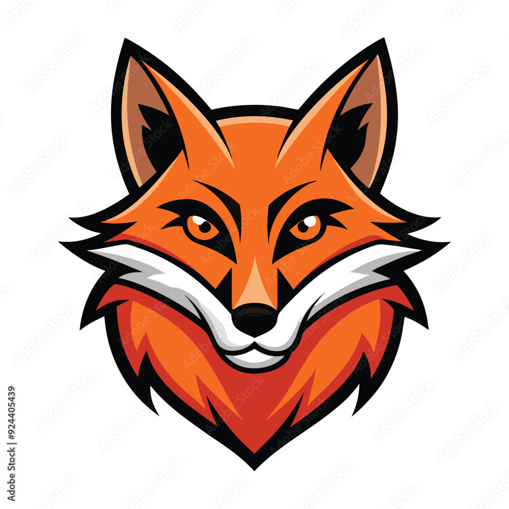 fox head logo illustration isolated on white background fox head logo illustration isolated on white background