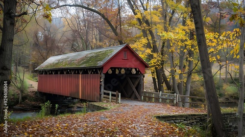 Obraz na płótnie Allentown pennsylvanias bogerts covered bridge w salonie