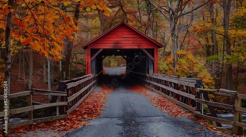 Obraz na płótnie Allentown pennsylvanias bogerts covered bridge w salonie