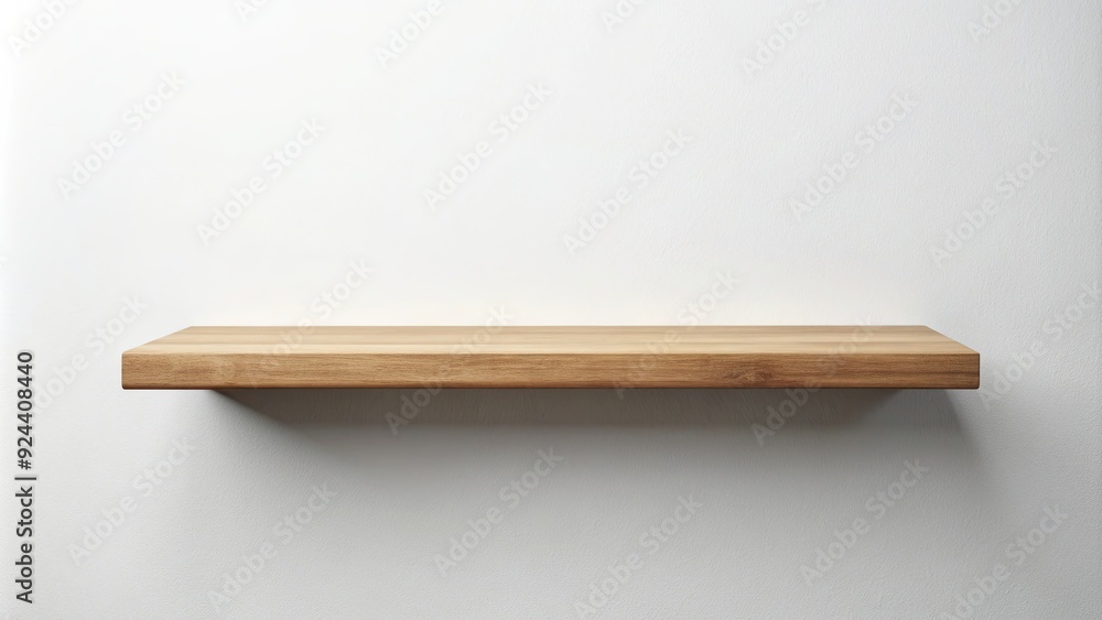 Wooden shelf mounted on a white wall , home decor, interior design, minimalist, storage, shelves, organization Wooden shelf mounted on a white wall , home decor, interior design, minimalist, storage, shelves, organization