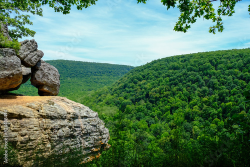 landscape with blue sky and clouds