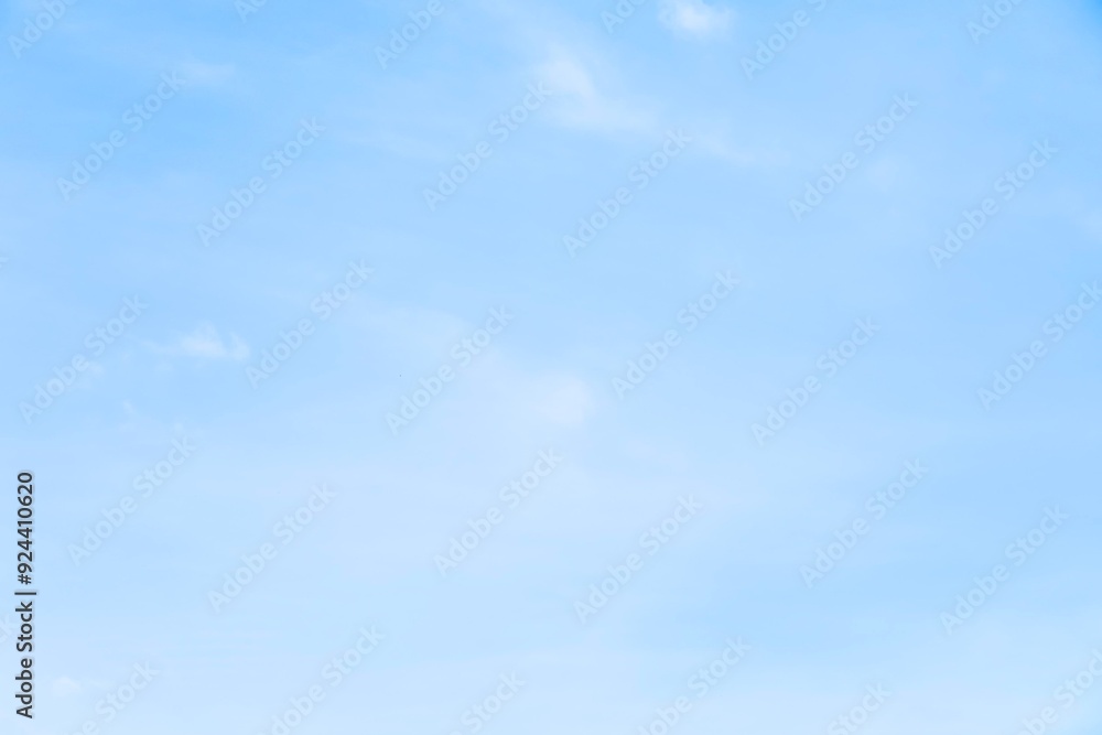 Fantastic soft white clouds against blue sky and copy space horizontal shape