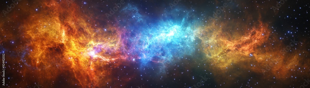 Cosmic Serenity - Colorful Planetary Nebula with Copy Space Cosmic Serenity - Colorful Planetary Nebula with Copy Space