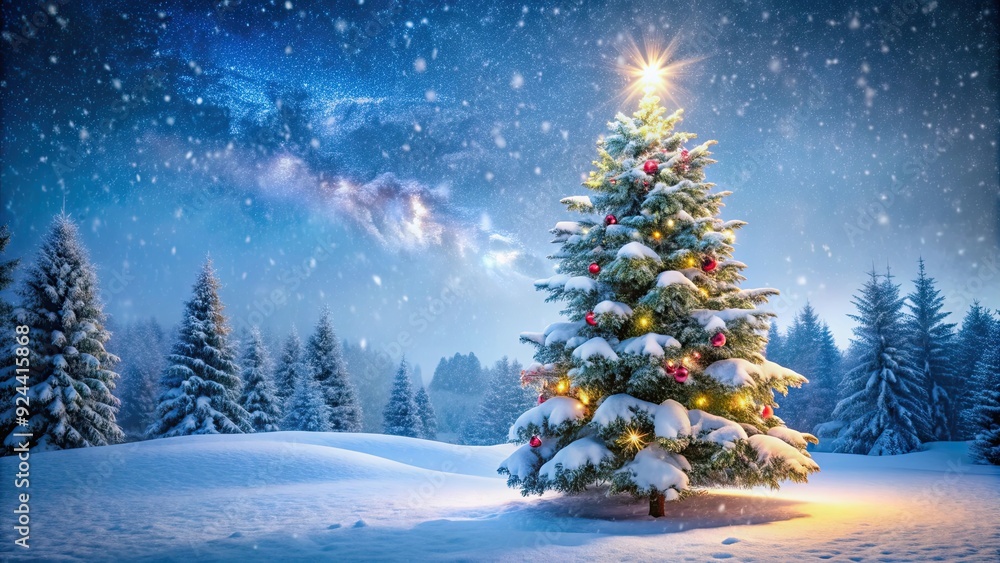 Christmas tree covered in snow in a winter wonderland, Christmas, tree, snow, winter, holiday, festive, cold, white, season Christmas tree covered in snow in a winter wonderland, Christmas, tree, snow, winter, holiday, festive, cold, white, season