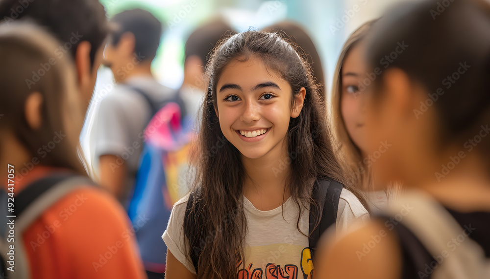 Fototapeta premium Welcome to the new school year and the children returning to school