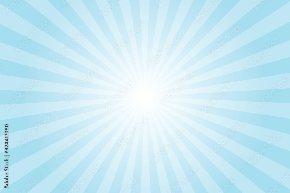 Blue sun ray vector background. Radial beam sunrise or sunset light retro design illustration. Non-Photo blue sunburst glowing background. Blue sun ray vector background. Radial beam sunrise or sunset light retro design illustration. Non-Photo blue sunburst glowing background.