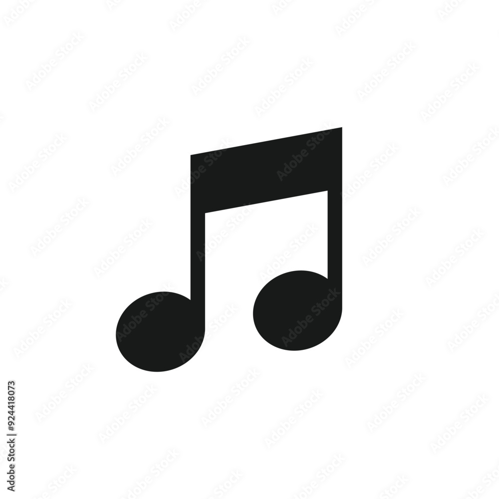 Music Note Icon Vector Template Isolated On White Background Music Note Icon Vector Template Isolated On White Background