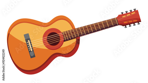 acoustic guitar isolated on white background