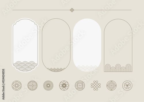 Vector illustration of Korean traditional patterns.