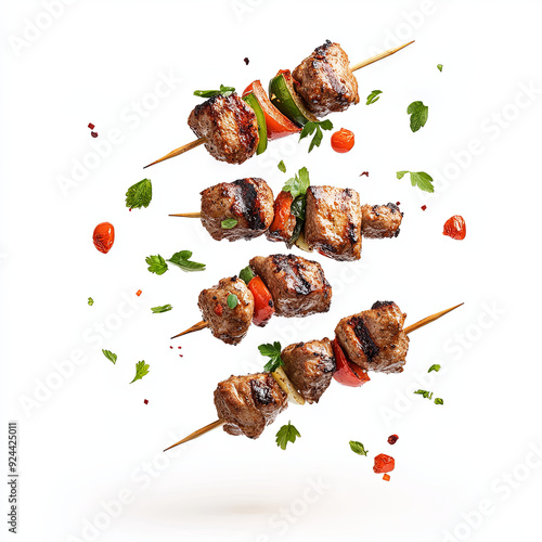 barbeque floating in the air