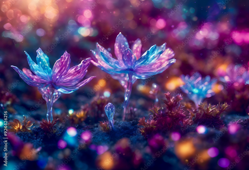 purple flower with drops purple flower with drops