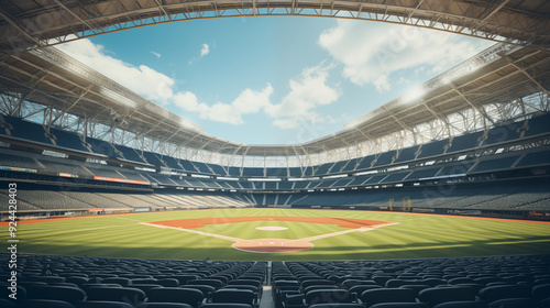 Wallpaper Mural Professional baseball grand arena in daylight. Torontodigital.ca