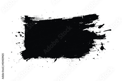 black silhouette of painting brush vector