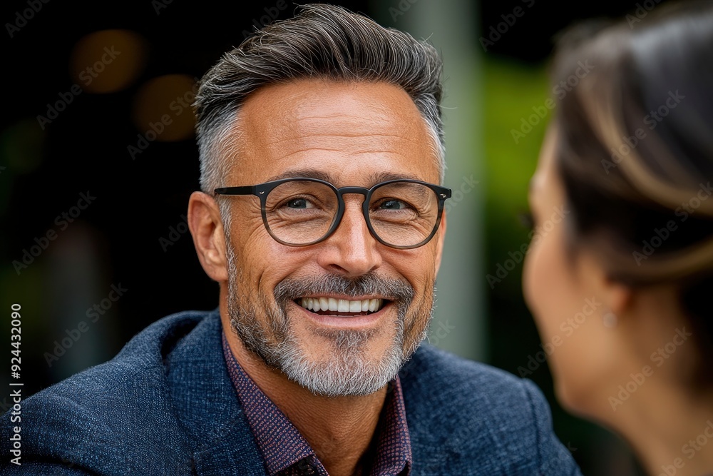 Smiling Financial Advisor Talking To A Mixed-Race Female Colleague, Discussing Opportunities Smiling Financial Advisor Talking To A Mixed-Race Female Colleague, Discussing Opportunities