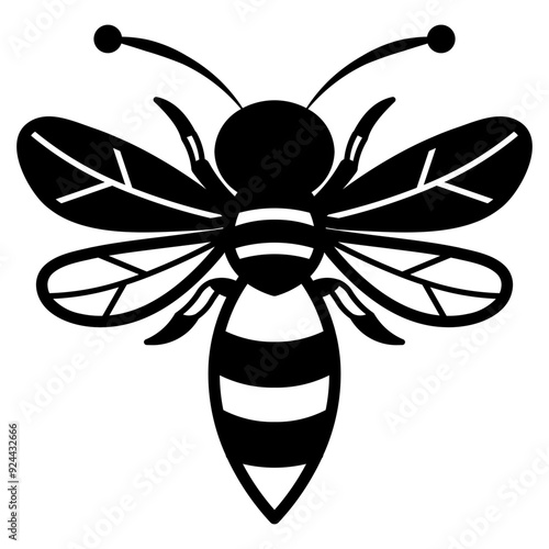 Wasp Insect Solid Black