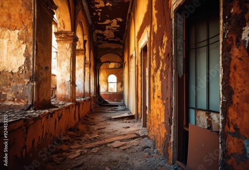 intricately textured layers showcasing urban decay weathered crumbling forgotten structures captivating city landscape, abandoned, aesthetic, art, background