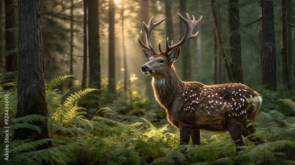 Naklejka premium deer in the forest