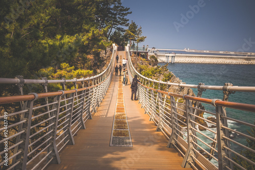 suspension bridge over the ocean