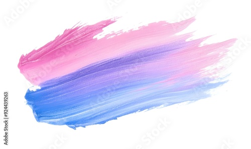 Fototapeta Naklejka Na Ścianę i Meble -  A brush stroke of paint with a pink, purple and blue, Generative AI
