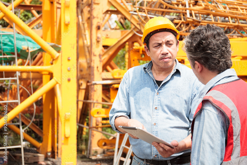 Team of engineers are working together at construction. Team of engineers are working together at construction.