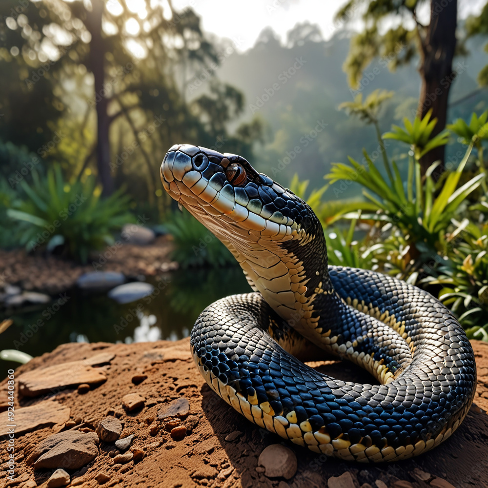 Fototapeta premium snake in the grass