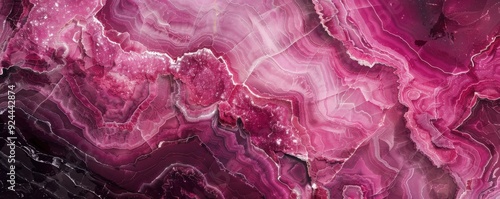 Stunning pink agate stone surface with intricate patterns and textures, Backgrounds or natural design inspirations.