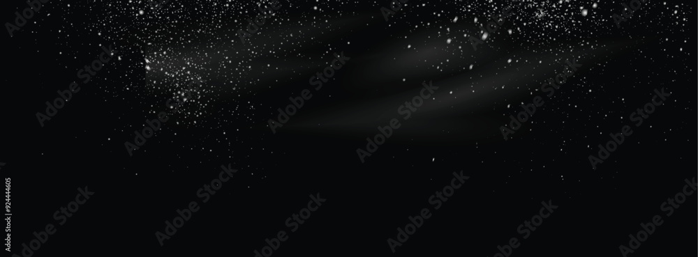 Obraz premium Snowflakes falling transparent background