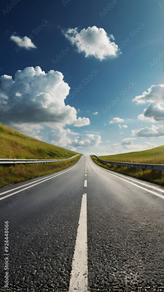 Naklejka premium road to the sky