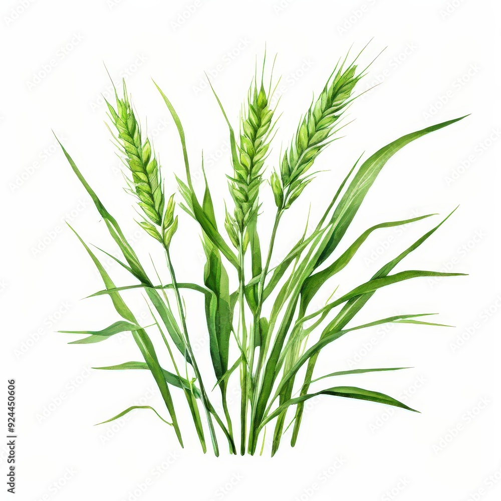 Fototapeta premium the AI Image Generator, Long green grass blades on a transparent background.