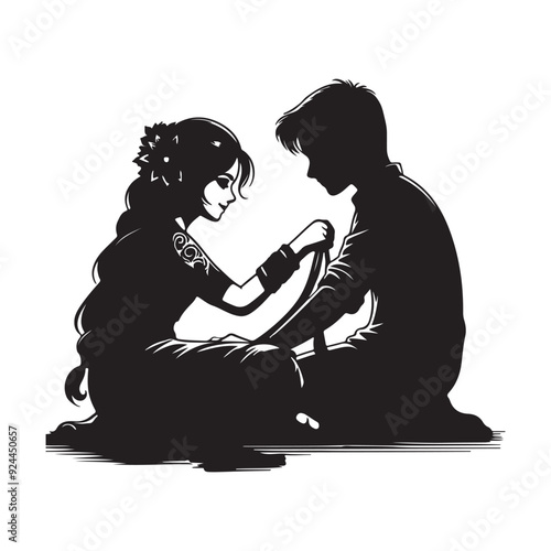 Young indian girl tying rakhi to brother hand during raksha bandhan festival