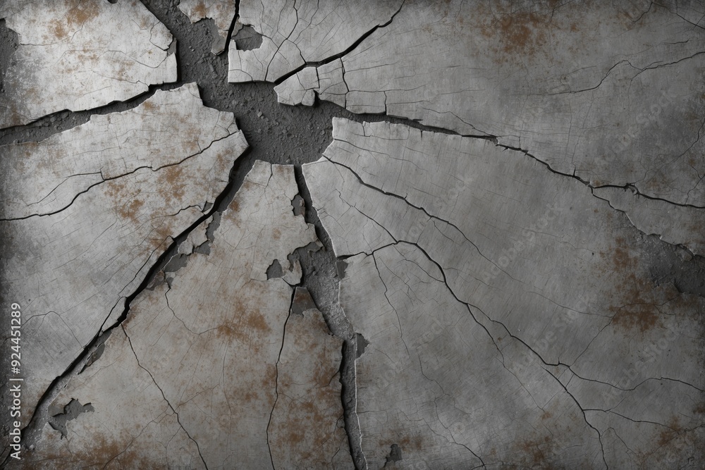 Obraz premium Damaged Surface Texture with Distressed Cracks and Fractures