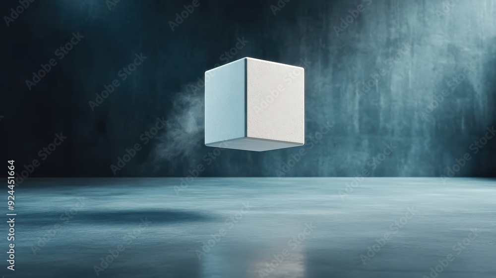 Glowing cube suspended in mid-air, casting ethereal aura. Glowing cube suspended in mid-air, casting ethereal aura.