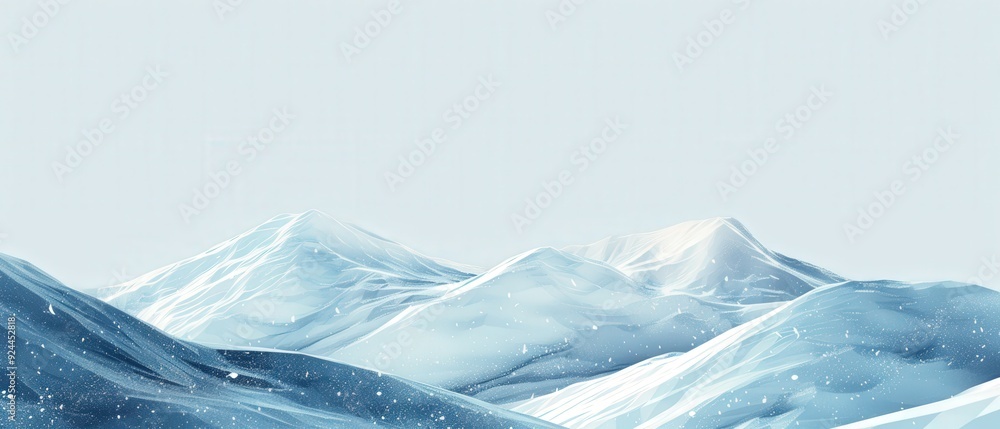 A mountain range covered in snow A mountain range covered in snow