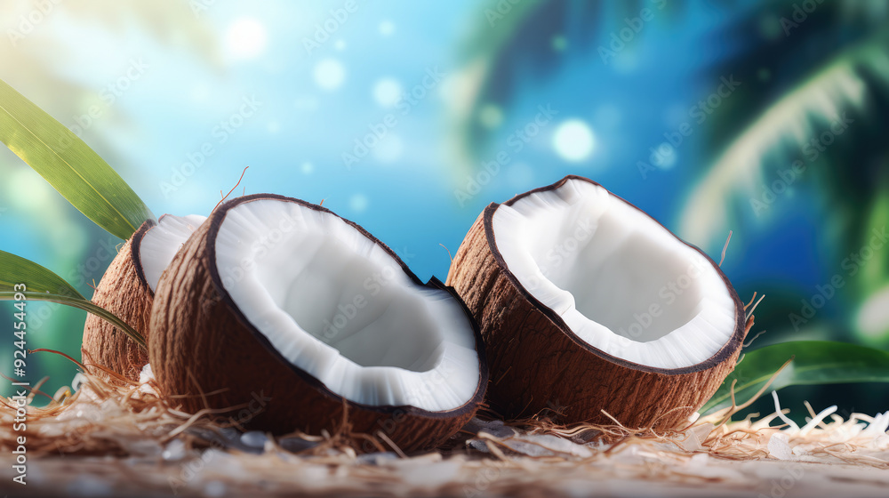 generated illustration of World Coconut Day background on september 2nd generated illustration of World Coconut Day background on september 2nd