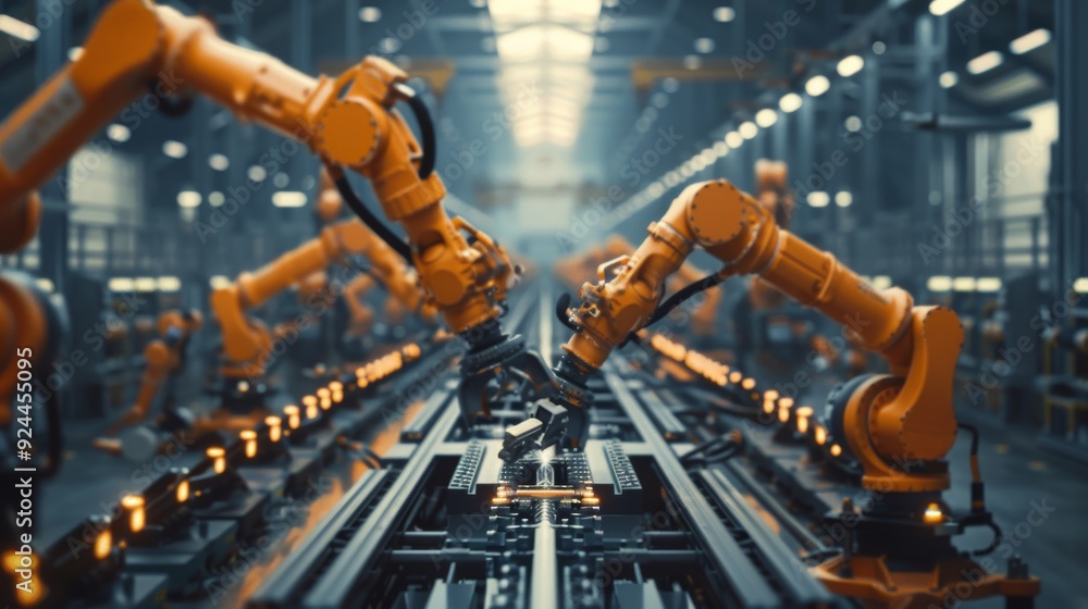 Industrial Robots on Assembly Line: Automation and Manufacturing Industrial Robots on Assembly Line: Automation and Manufacturing