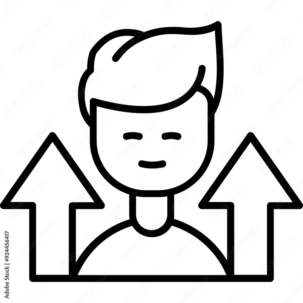 Personal Growth Vector Icon Design Personal Growth Vector Icon Design