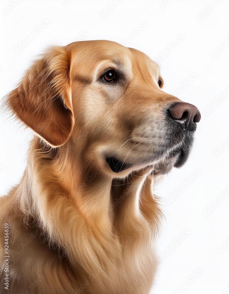 ゴールデンレトリバーのポートレート(Golden Retriever portrait on white background)
ゴールデンレトリバーのポートレート(Golden Retriever portrait on white background)