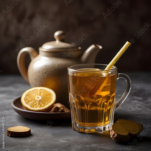 lemon ginger tea photo